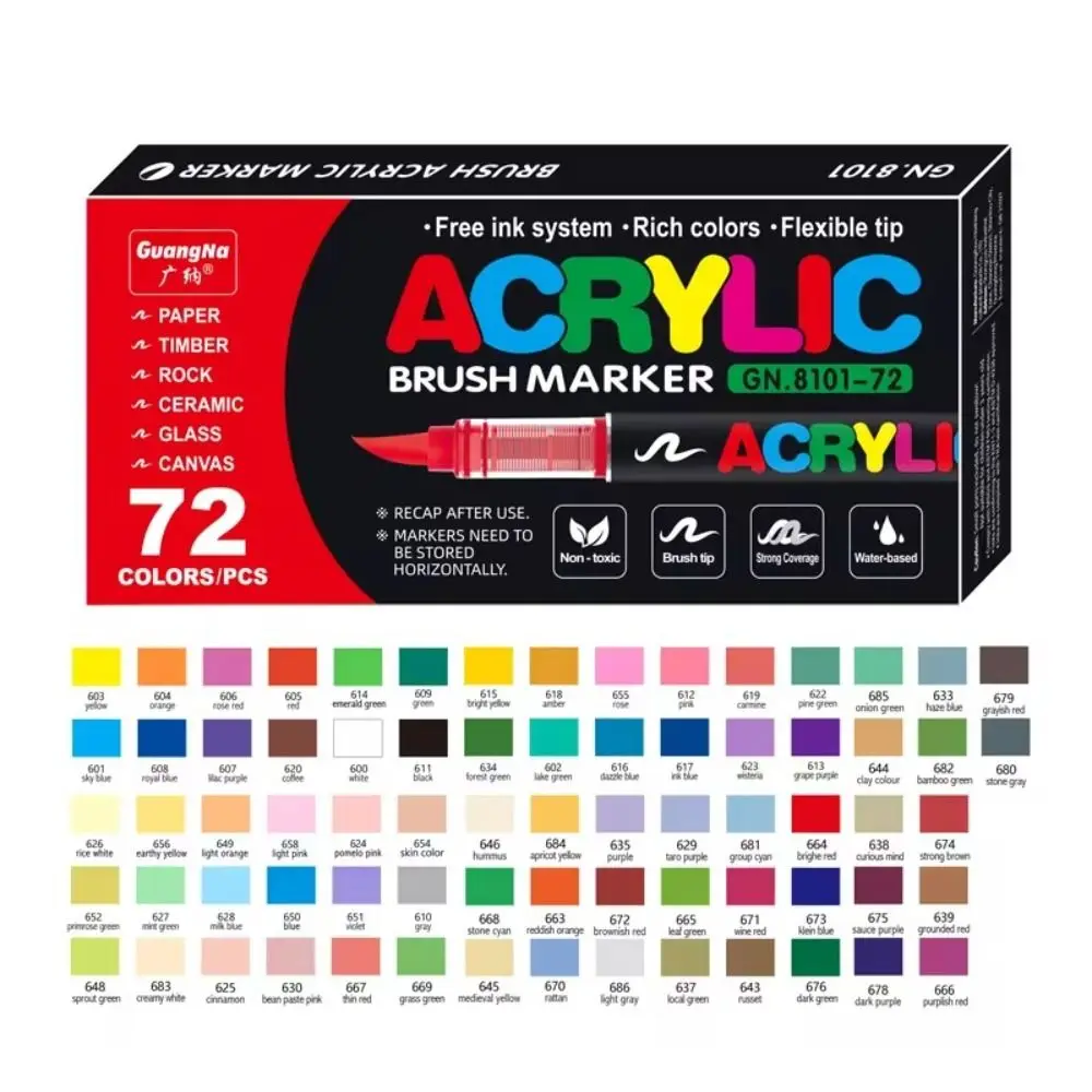 12/24/36/48/60/72/100/120 Colors Acrylic Paint Pens DIY Crafts Christmas Gift Tip Paint Markers Multi-function Multi Purpose