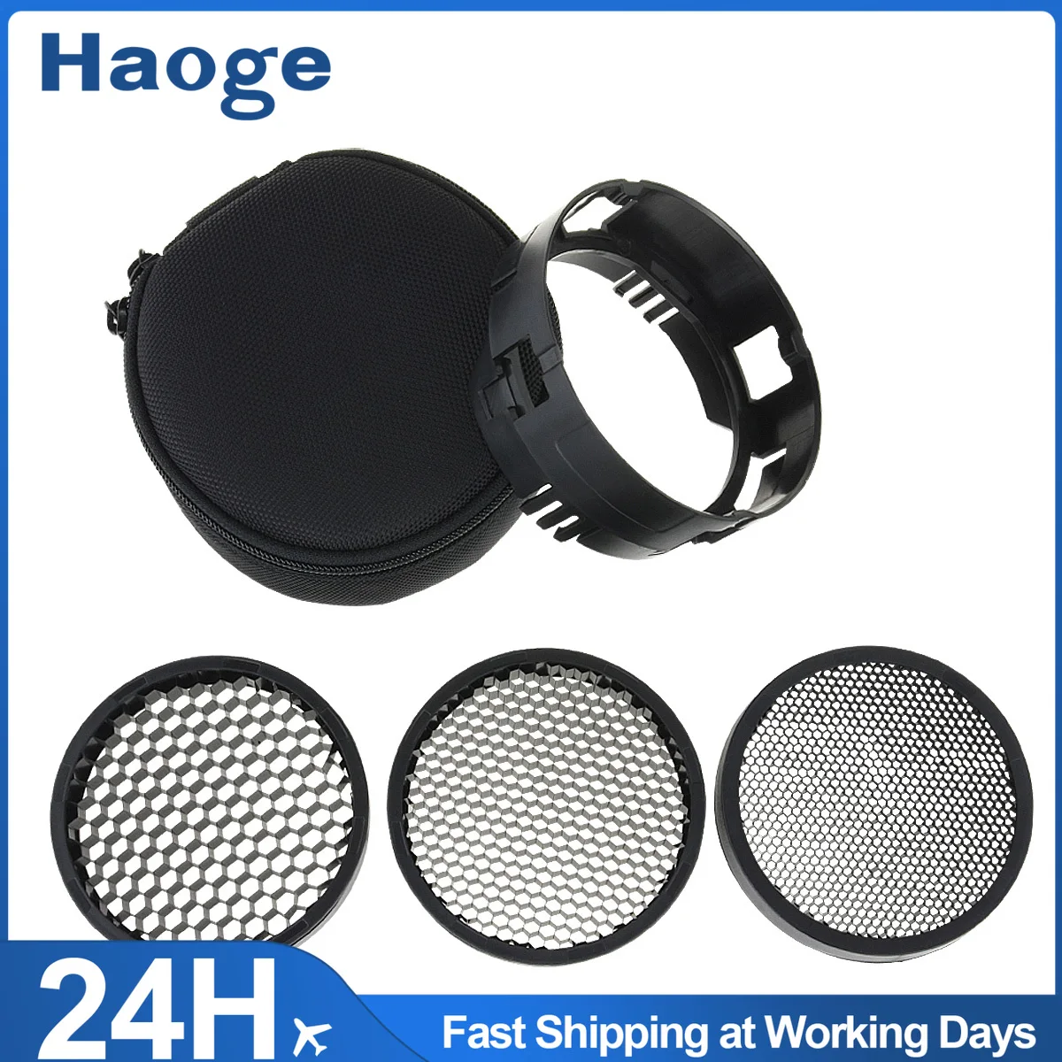 Haoge Off-Camera Flash Grid Kit for Profoto B1 and B2 Monolight Strobe Light