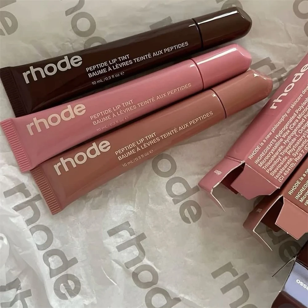 Rhode Lip Glosses Plump Moisturizing Lip Glaze Cinnamon Roll Oil Long Lasting Nourishing Lipstick Care Products For Women Girls