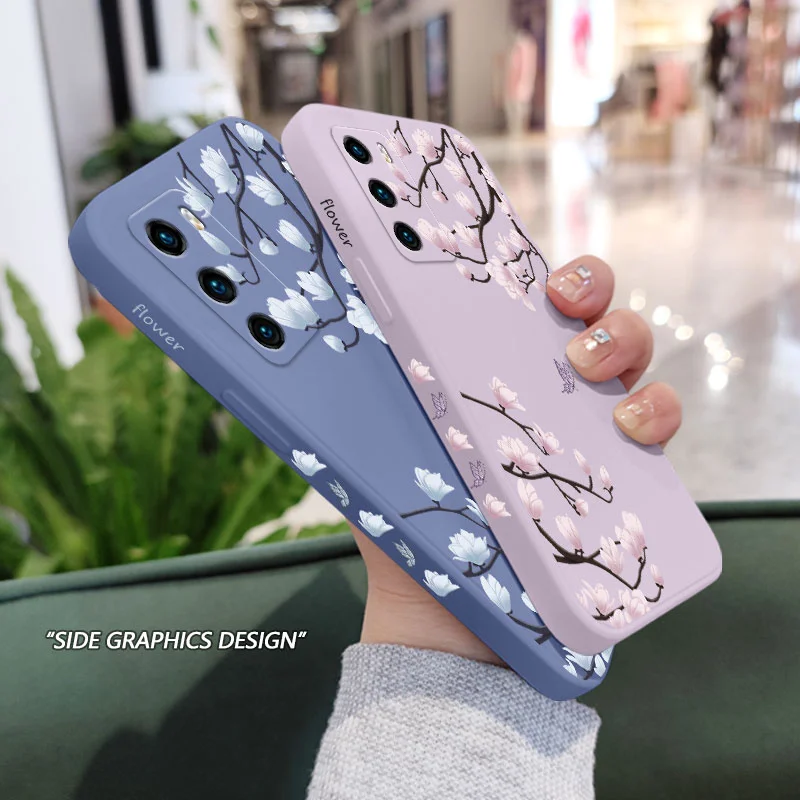 Tree Branch Phone Case For Huawei P40 P50 P30 P20 Pro Lite Nova 5t Y7A Mate 40 30 20 Pro Lite Liquid Silicone Cover