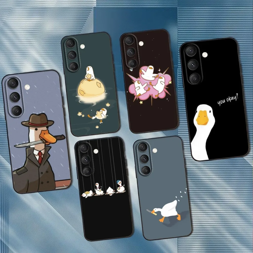 

Funny D-DucK Goose meme Phone Case For Samsung S25,S24,S23,S22,S21,S20,S10,Ultra,Plus,Lite,FE,Soft Silicone Black Cover