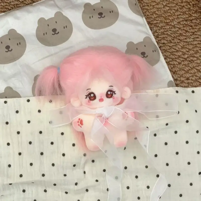 Cute 10cm cotton doll plush toy with fluffy hair series - star-shaped gift doll view 4