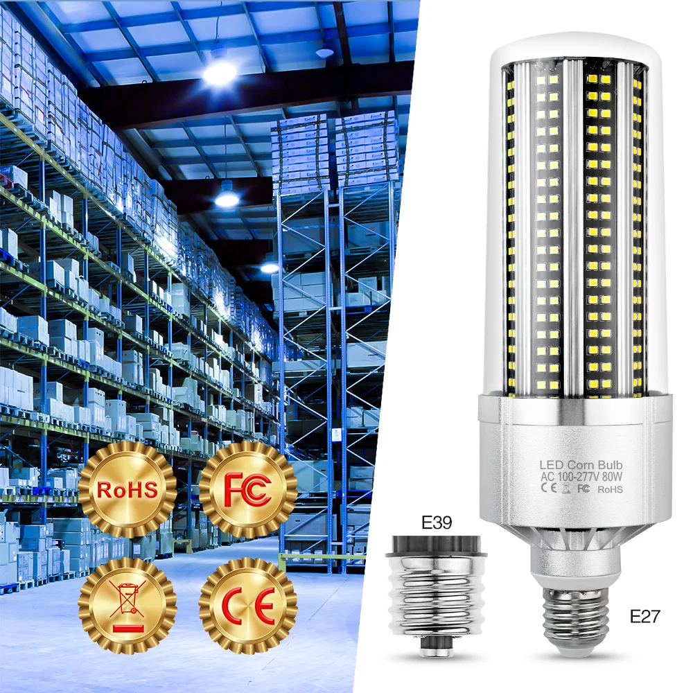 

220V Spotlight LED Lamp E27 Light Bulb 110V Lampara LED Corn Lamp E39 Ceiling Light High Power Chandelier For Supermarket 2835