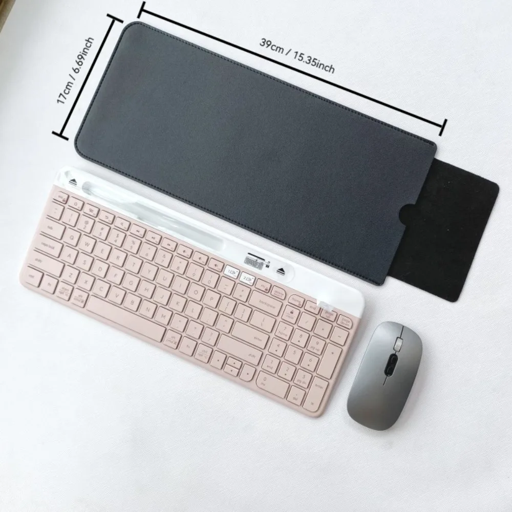 Storage Bag for Logitech K580 PU Leather Wireless Keyboard Sleeve Portable Keypad Pouch Dustproof Anti-Shock Protective Case view 6