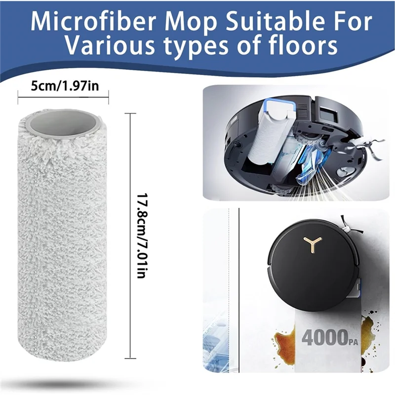 ASWUT-Ecovacs T80 Omni/T80 Pro Omni Main Brush Roller Replacement Accessories Kit Compatible Vacuum Cleaner Robot Parts