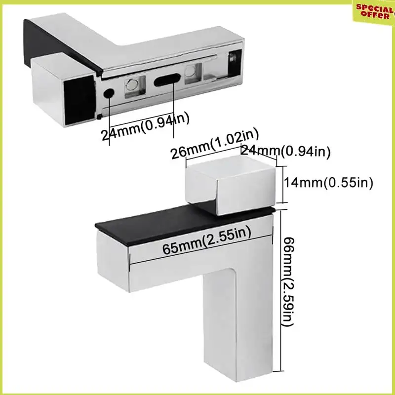 

A34R 4Pcs Solid Metal Adjustable Wood/Glass Shelf Bracket Wall Mount