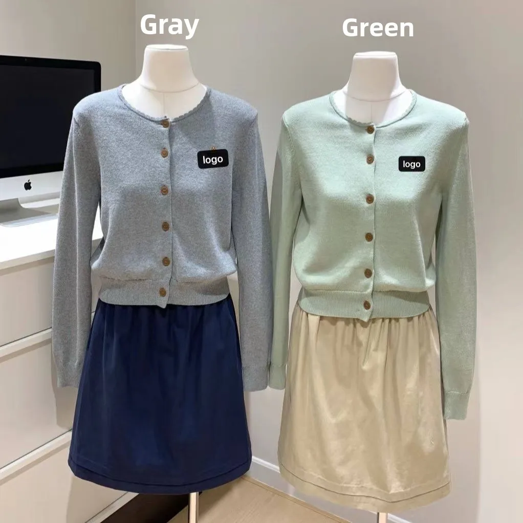 Mogan  Open Cardigan Sweater Green Beige Dark Blue Grey Women Long Sleeve Knitted Top Autumn Winter Fashion Ladies' Kni...