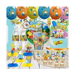 disney yellow Cartoon characters Simpsons graduacion 2024 stickers balloon revelacion de genero de bebe decoration anniversaires