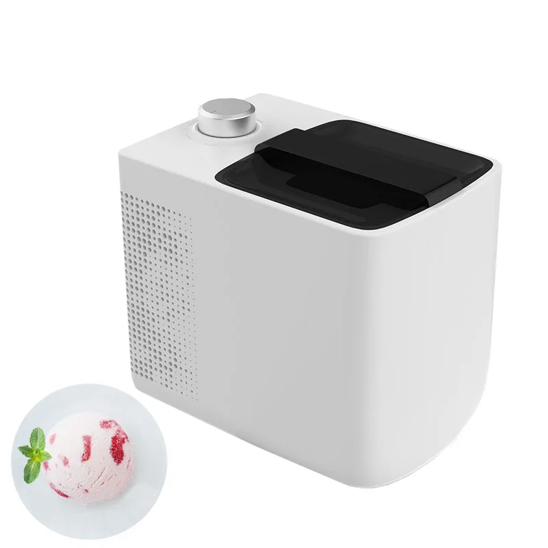 Máquina para hacer helados de yogur, pequeña, portátil, hecha en casa, de escritorio, para hacer helados de frutas italianas, 12V