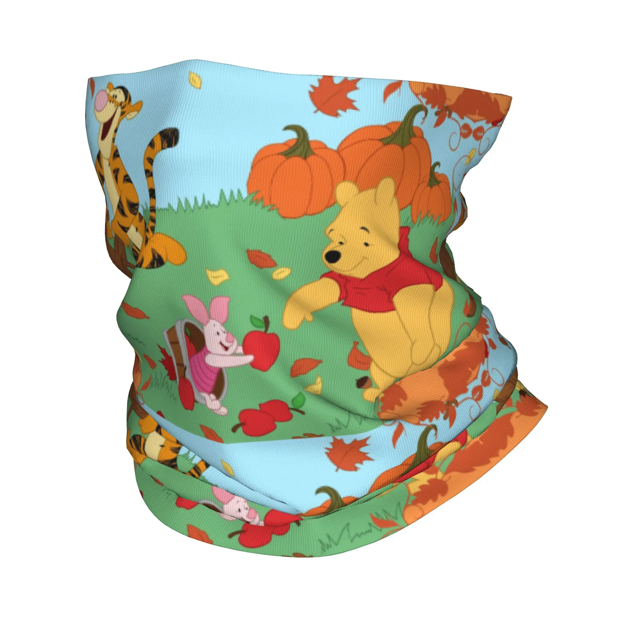 Custom Fall W-Winnie The P-Pooh Neck Gaiter Women Men UV Protection Winter Cartoon Bandana Scarf for Cycling