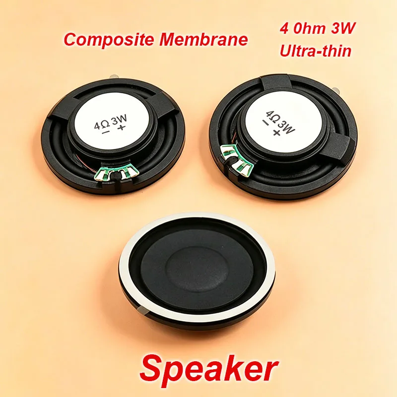 

1-2PC 30/36/40MM Plastic Composite Membrane 4Ohm 3W Speaker 30/36/40MM 4Ohm 3 Watts Speaker Ultra-thin Horn Acoustic Components