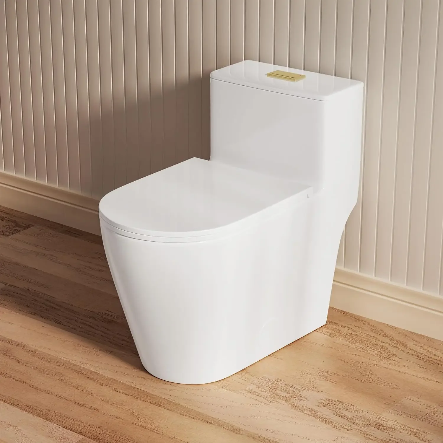 Elongated One Piece Toilet with 17