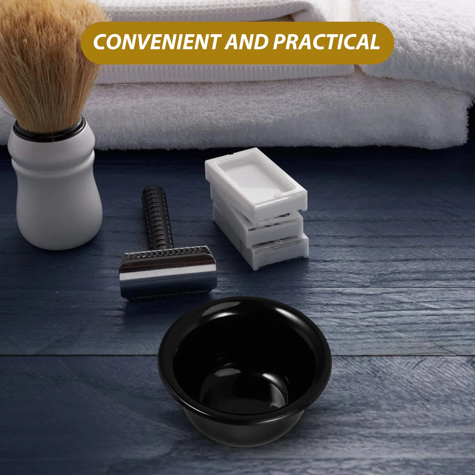 وعاء حلاقة للرجال، كوب حلاقة بلاستيكي قابل لإعادة الاستخدام، تصميم فريد من نوعه لقبضة مريحة وإنشاء رغوة فعال