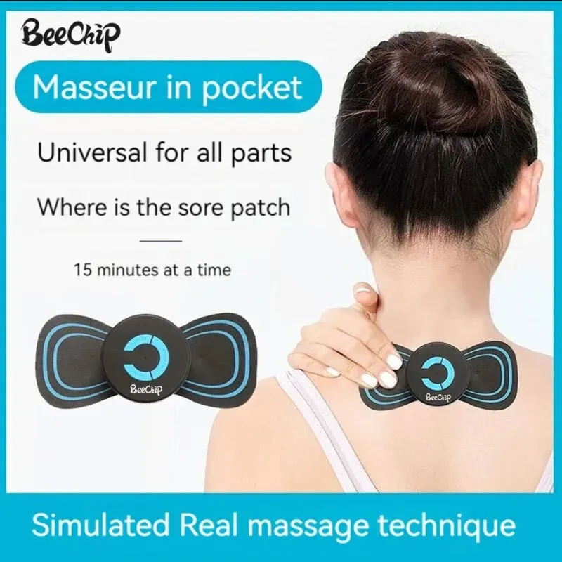 Cervical Spine Massage Sticker Battery Model Neck Massage Relaxation Relief Fatigue Massager Head Massager Easy To Carry