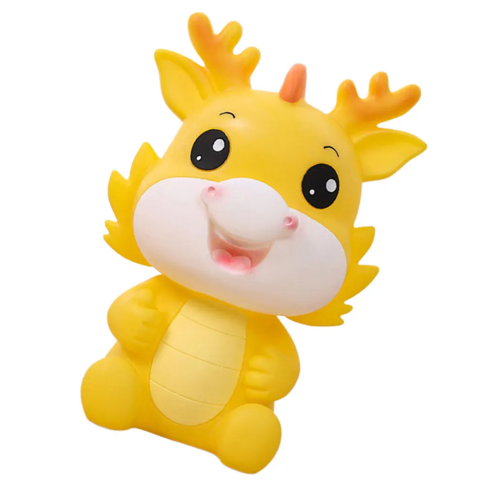 

Dragon Year Piggy Bank Unbreakable Vinyl Statue Decorative Money Jar Bedroom Home Furnishing Zodiac Dragon Model Coin Saver