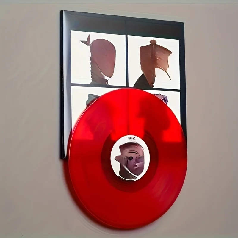 Retro Wall Mount Vinyl Record Display Rack Album Cover Showing Bracket for Music Room Record Store Space Saving Organizer