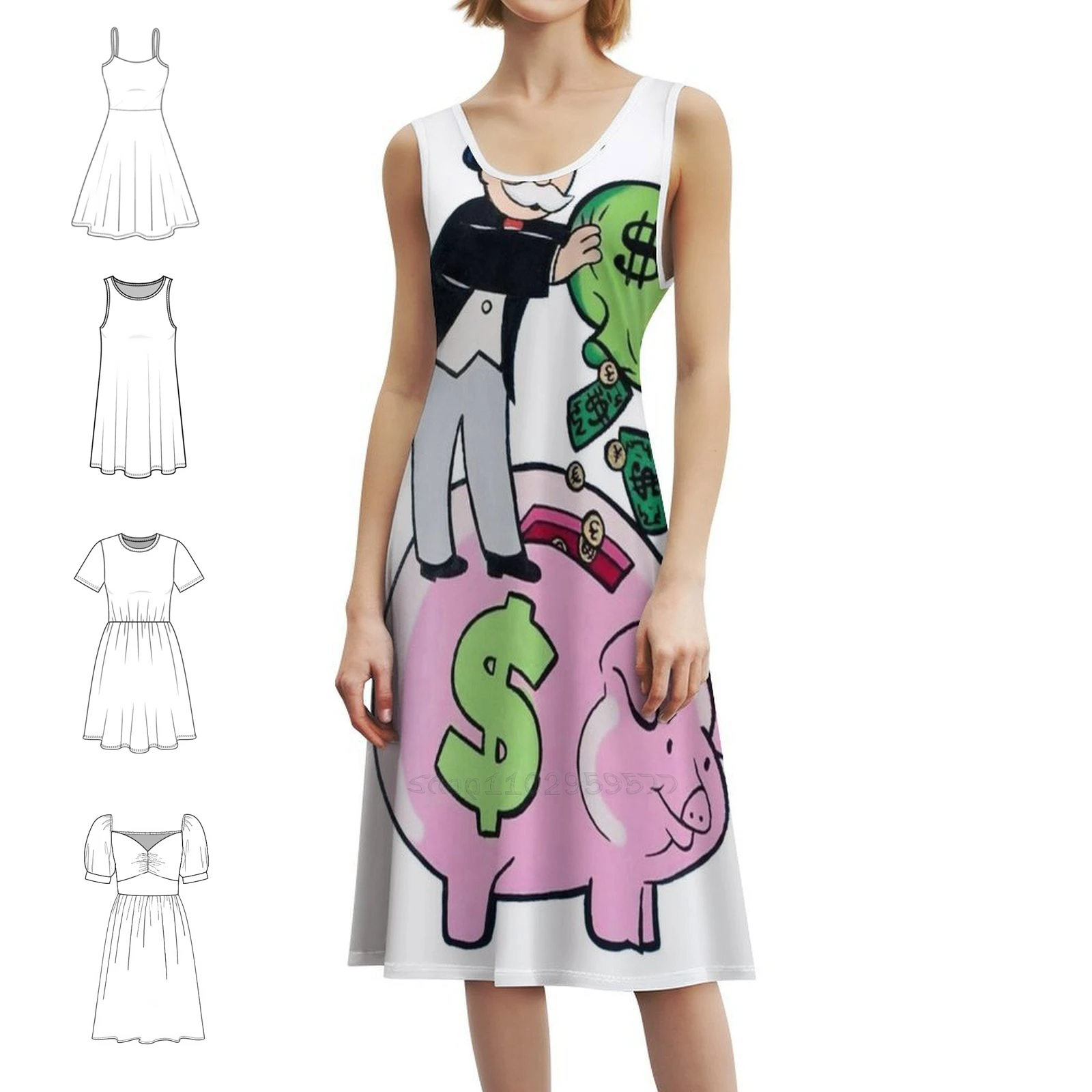 

Копилка, сексуальное платье для отпуска для женщин, мини-платье для пляжной вечеринки, дня рождения, игра для денег, богатая цитата, наличные, забавное игровое платье