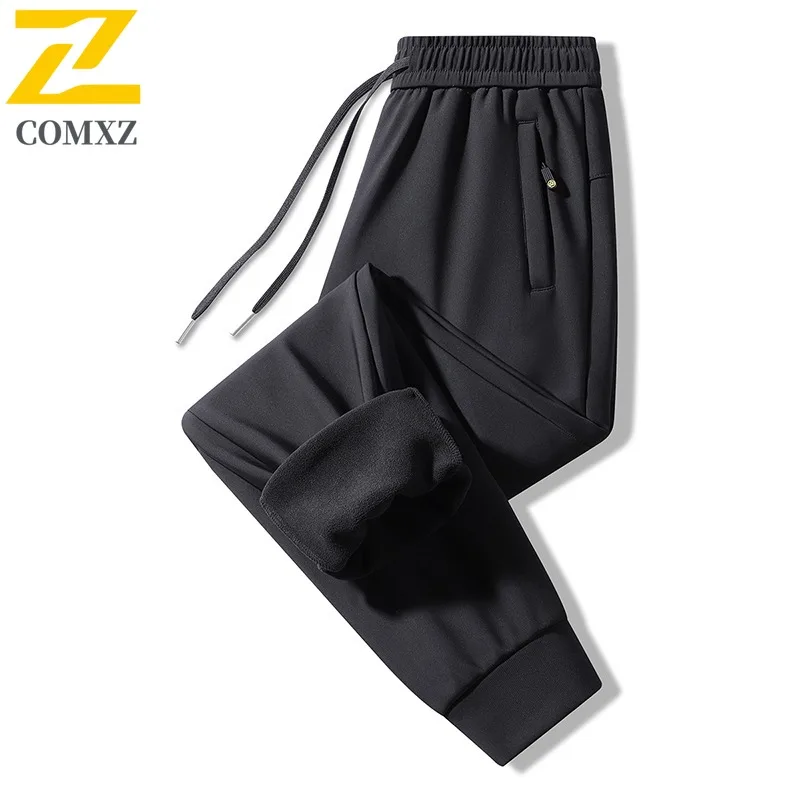 الرجال الجرافين الحرارية السراويل الطويلة صوف مبطن الشتاء السراويل مقاوم للماء يندبروف سماكة للمشي لمسافات طويلة التزلج لباس غير رسمي #1