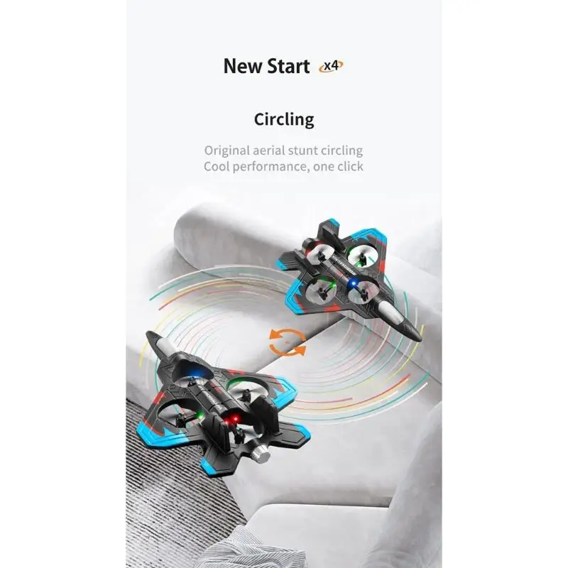 

U13F LED Light Foam Remote Control Jet Fighter Stunt Plane Remote Control Airplanes for Boys Ages 6-14