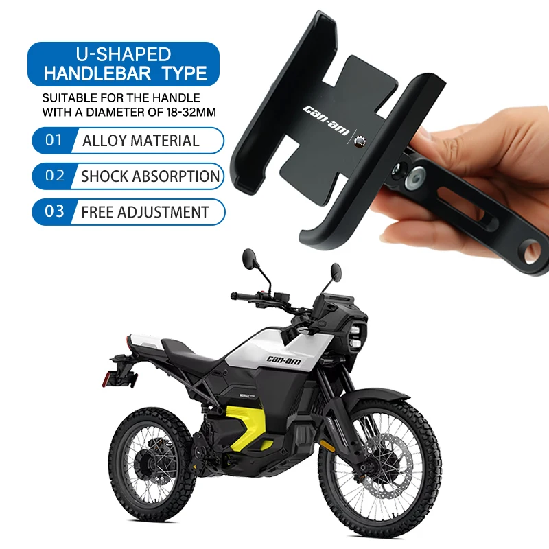 

Мотоциклетный держатель для телефона 360° ° Вращающийся кронштейн из алюминиевого сплава, крепление на руль для Bombardier Can-Am Canam Can Am Spyder Series