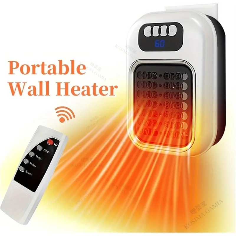 

Мини-портативный электрический обогреватель с таймером, быстрый нагрев, настенное крепление для дома, офиса, спальни, прочный, тихий, энергосберегающий