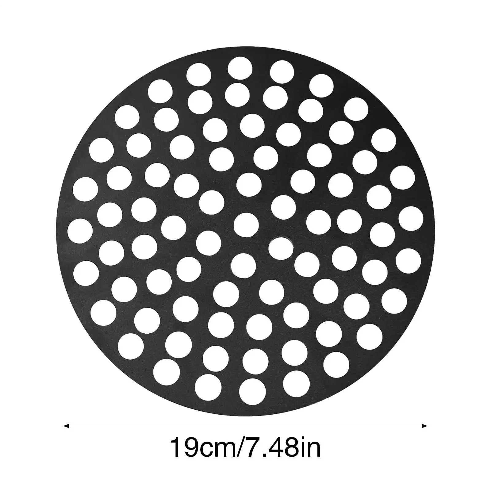 غطاء لبالوعة من الحديد الزهر 7 بوصة مصفاة من الحديد الزهر المستديرة مصفاة تصريف أرضية الطابق السفلي صر للحمام والشرفة والفناء والحديقة #6