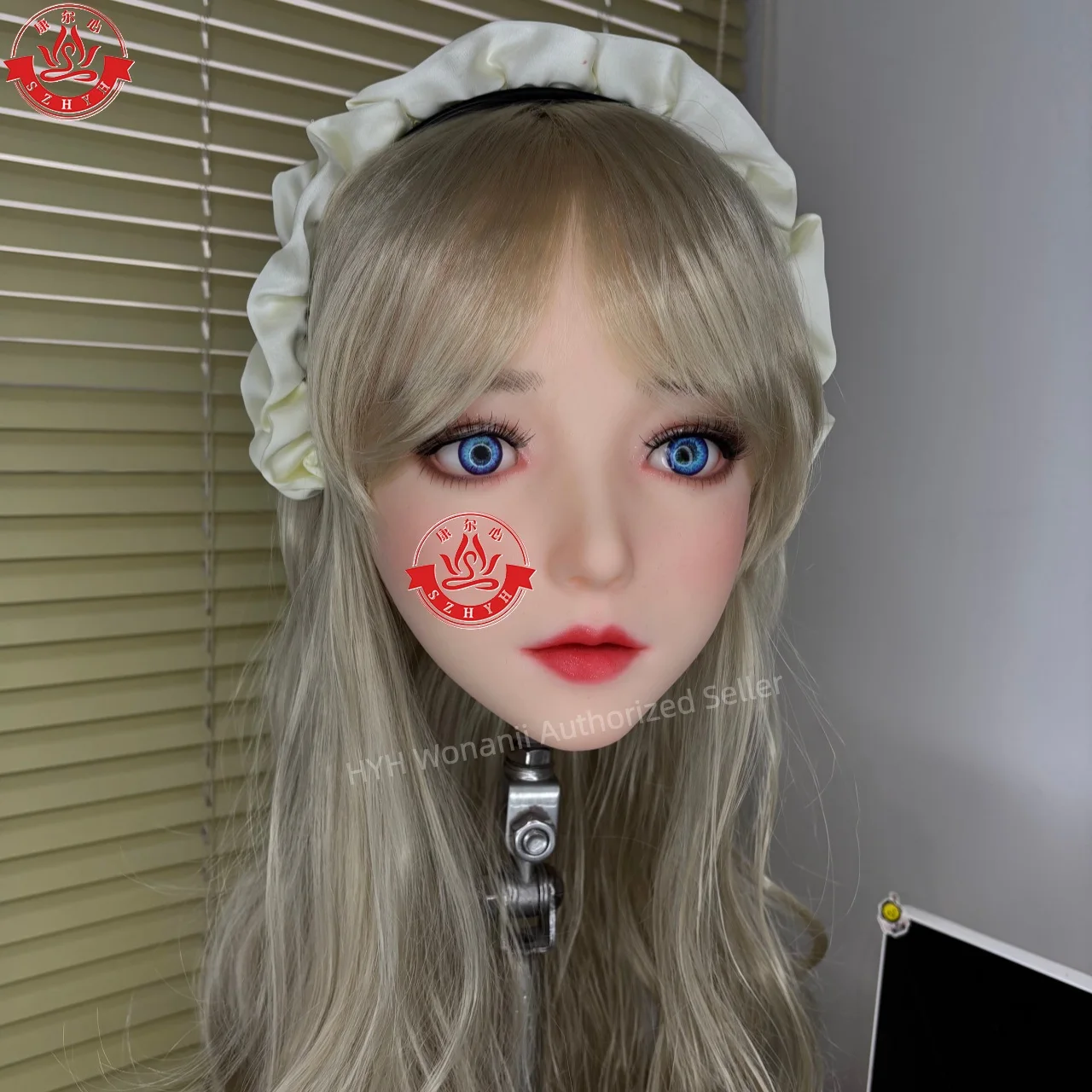 Won bisogni HYH-THB-KX-0028, interfaz M16, práctica de maquillaje de boca abierta, diseño de peinado, exhibición de joyería, TPE de grado alimenticio