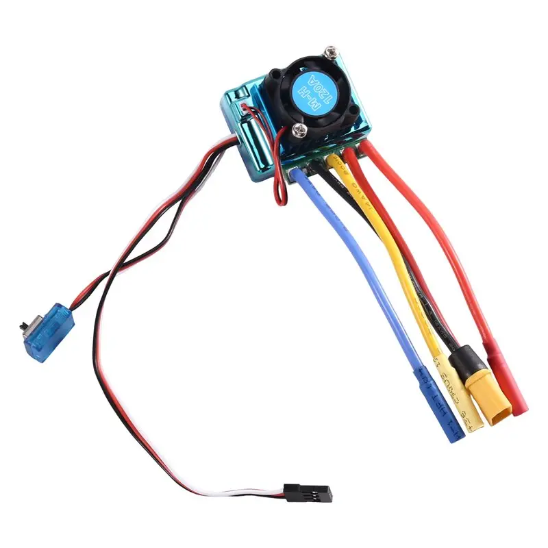 WOWFU-120A Brushless ESC Speed Controller With XT60 Plug 4.0Mm Banana Connector For 540/3650/3670 RC Car Boat Motor 2-3S view 5