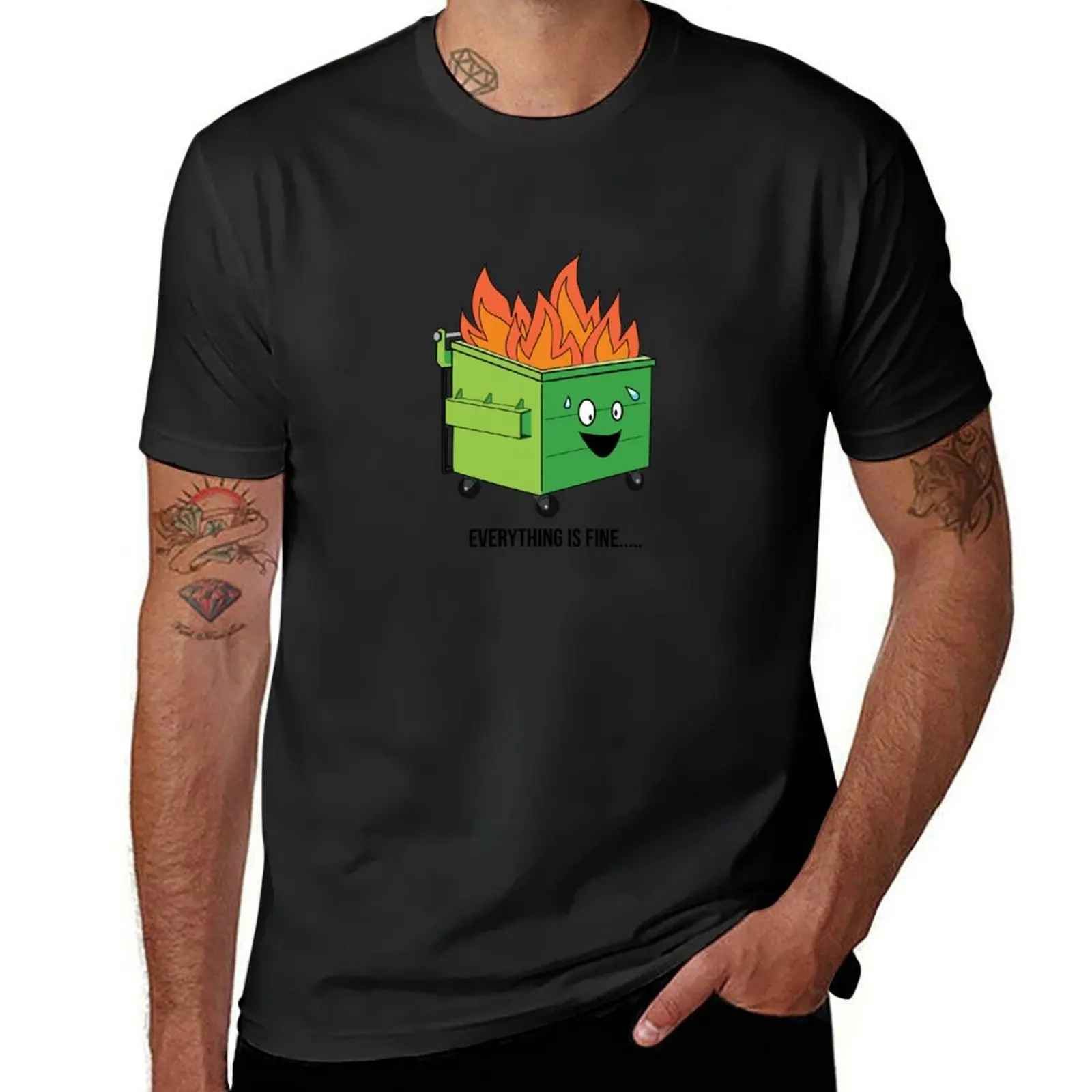 Dumpster Fire T-Shirt aesthetic clothes blanks sweat quick-drying men t shirt