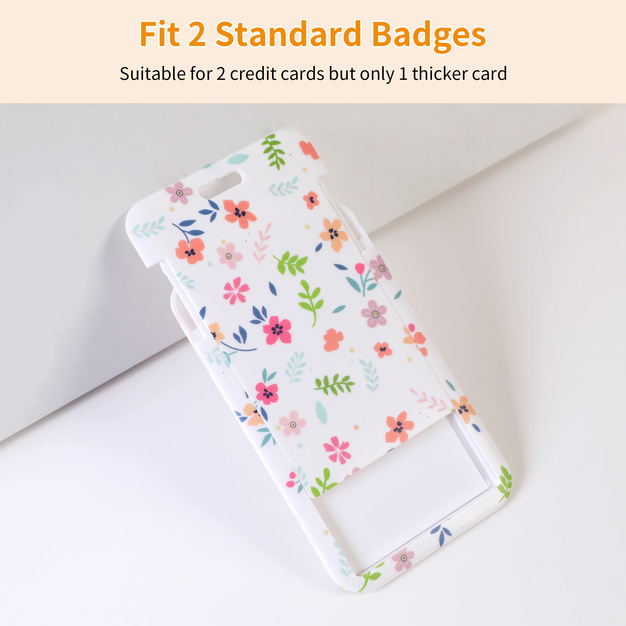 Flower ID Badge Holder with Breakaway Lanyard, Retractable Badge Reel，Work Name Tag Breakaway Lanyard ID Card Protector