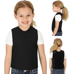High Quality Black Sensory Vest Adjustable Mood Processing Disorder Compression Vest Breathable Deep Pressure Vest for Kids