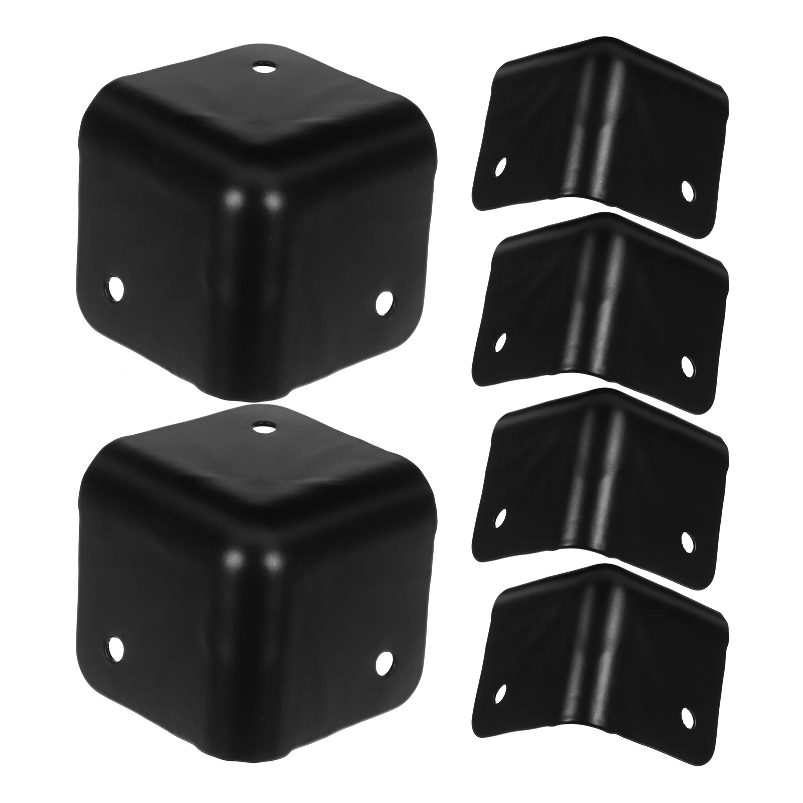 

6pcs Speaker Accessories Black Metal Protector Iron Angle Speaker Corner Protectors Anti-collision Corners for Furniture Stage