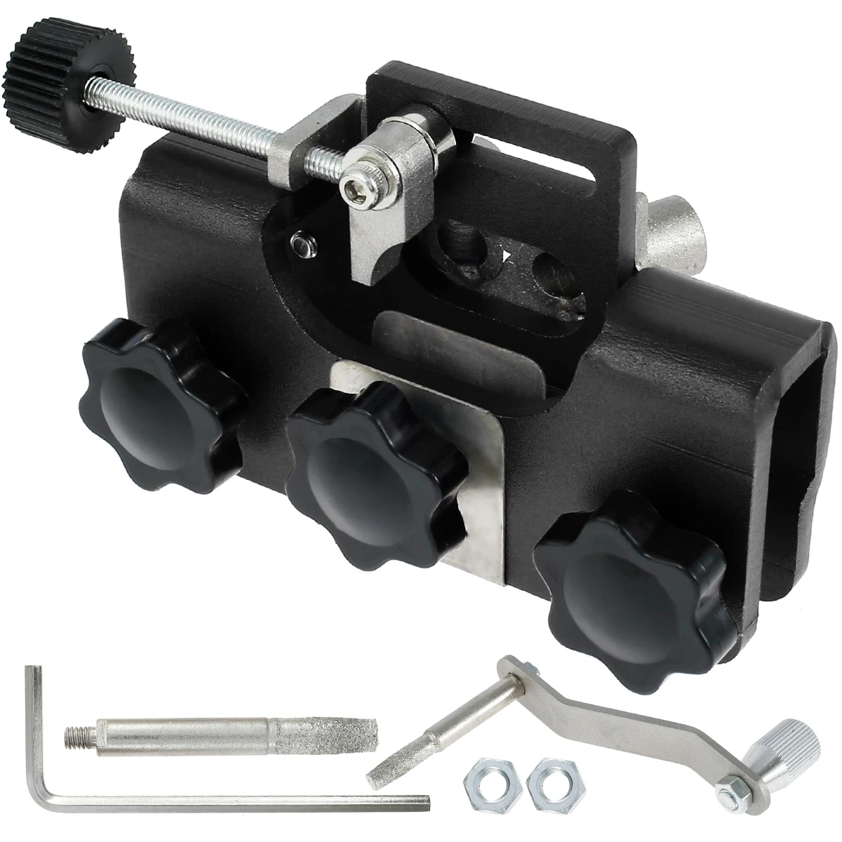 Portable Chainsaw Sharpener Jig Manual Chainsaw Chain Sharpening for Chain Saws and Electric Saws with Sharpening Heads