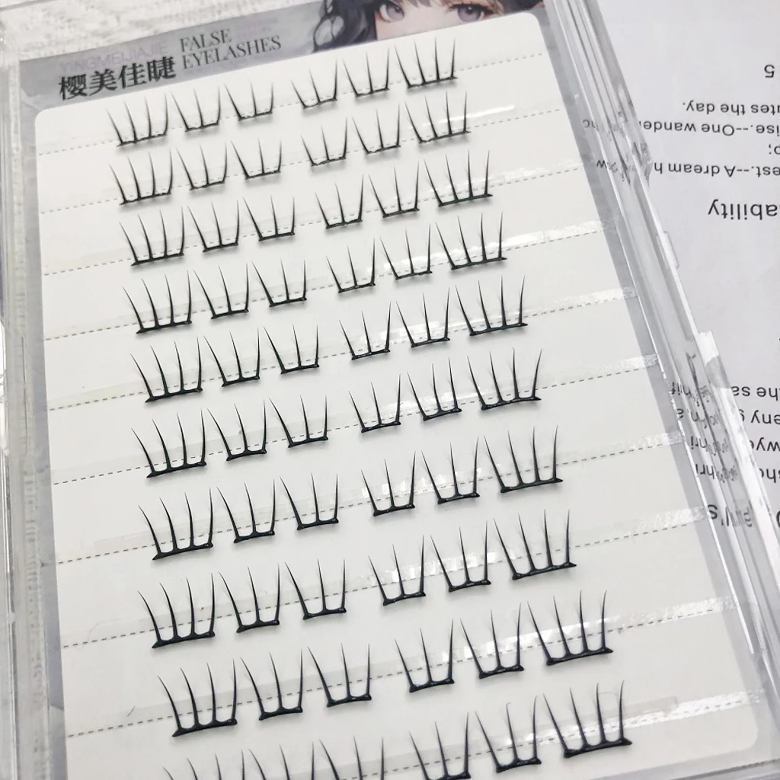 Press on no glue Lash extenstion 11-13mm individual Clusters false eyelashes Natural Cosplay fake Eyelashes korean style makeup