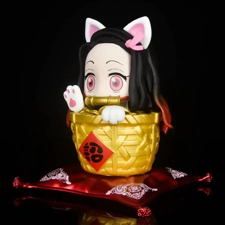 Demon Slayer Kamado Nezuko Bonanza Q Edition figura de acción, adornos hechos a mano, regalo de Navidad, juguetes de escritorio