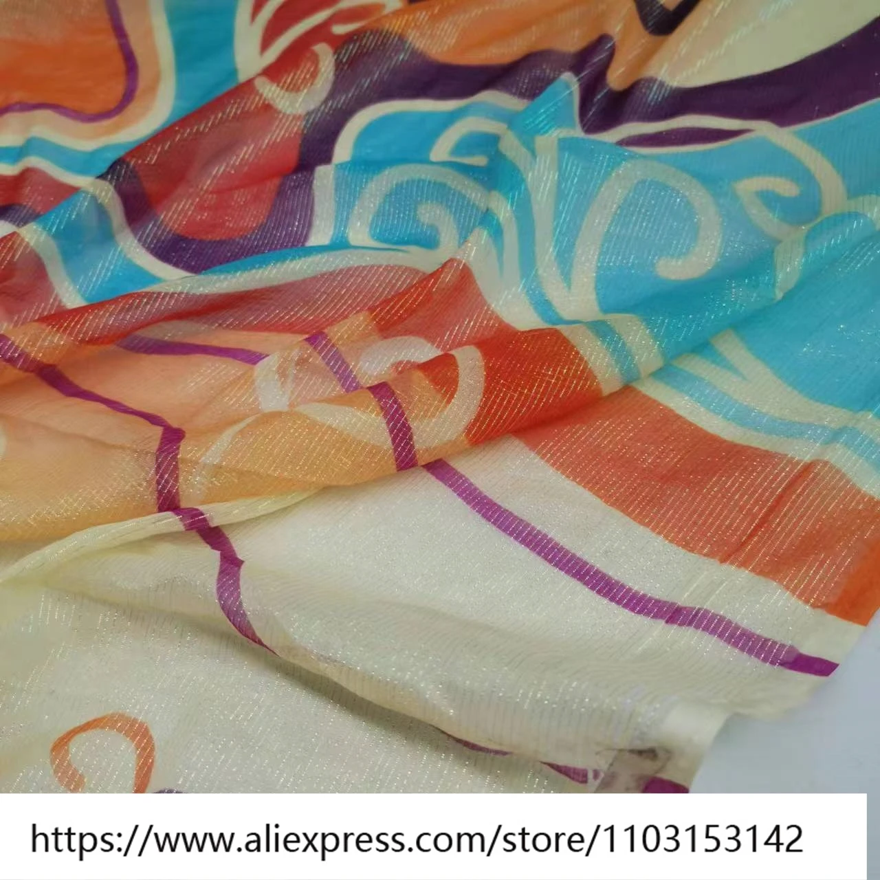 Verão leve e ligeiramente transparente seda qiaoqi cor fio tecido 8momme lolita moda saia cachecol