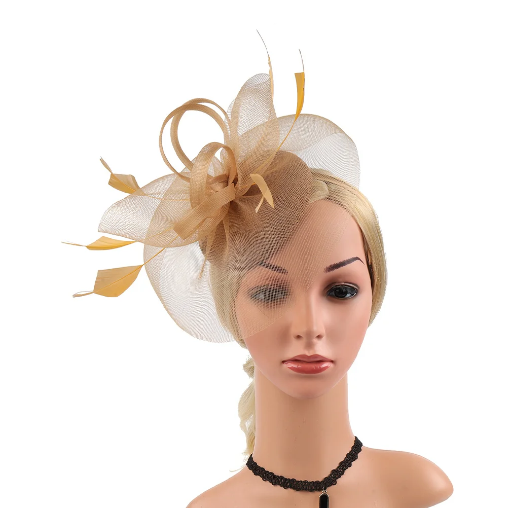 

Flower Headband Gauze Fascinator Women Wedding Party Hat Wedding Gauze Fascinator Hat Tea Event Hair Accessory