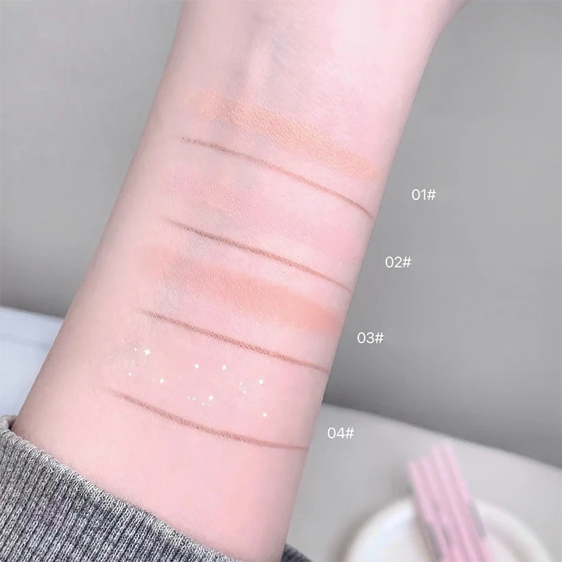 Women Double-end Lying Silkworm Eyeliner Pencil Diamond Glitter Matte Aegyosal Pen Brightening Cream Shadow Highligher Makeup