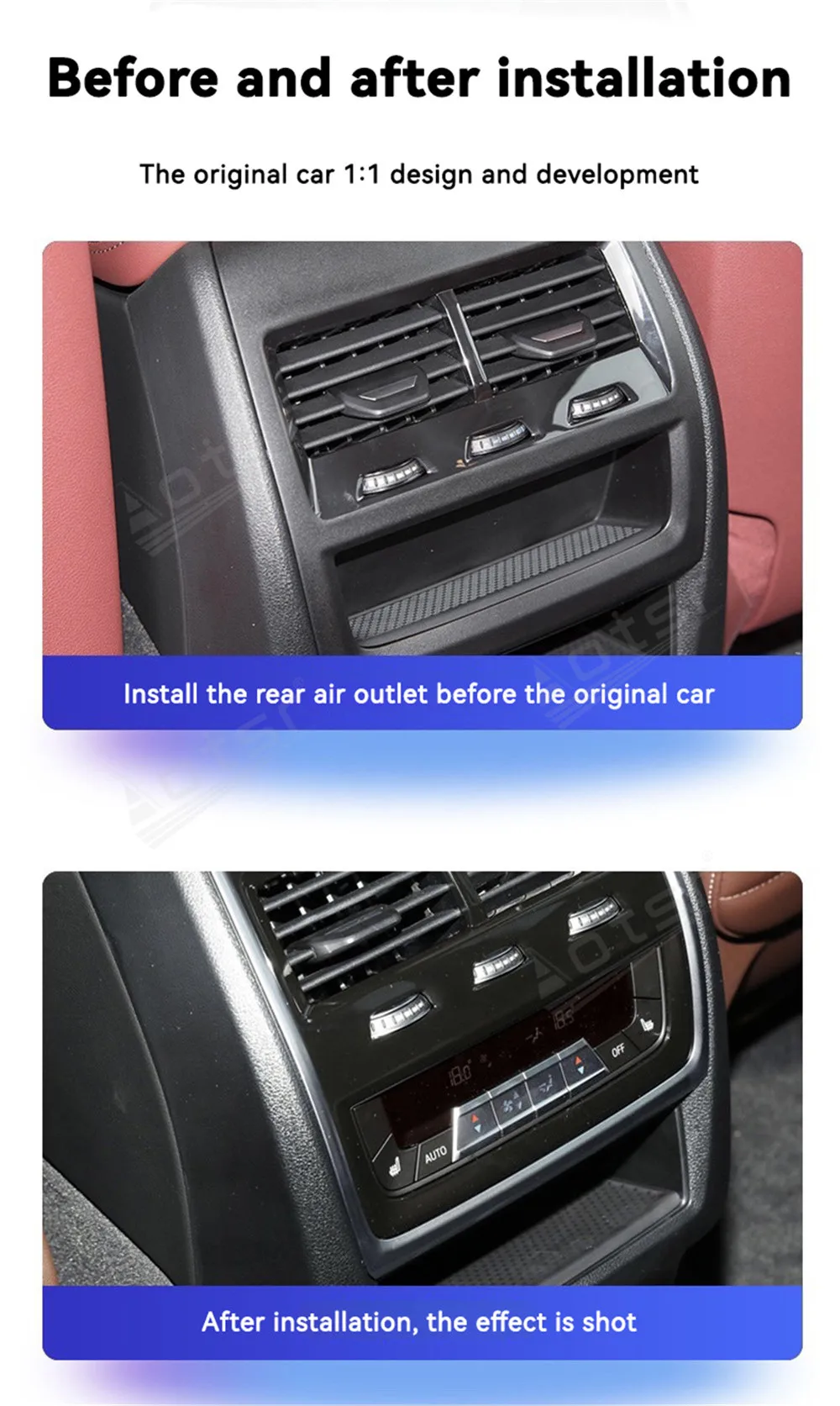 

LCD Climate Touch Screen AC Panel For X5 X6 X7 2019-2024 Rear Row Air Conditioning Control Car Head Unit Car Accessories