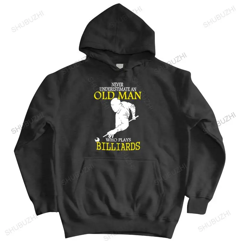 

cotton sweatshirt male hoodies Never Underestimate An Old Man Who Plays Billiards sweatshirts shubuzhi men autumn winter zipper