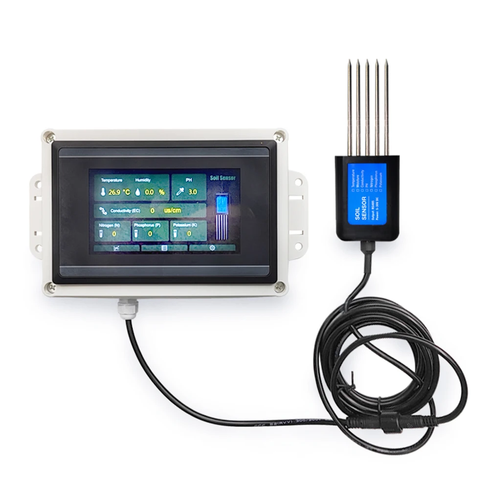 3-in-1 Intelligent Soil Tester EC Conductivity Temperature Moisture PH Meter for Agricultural Garden Soil Measurement