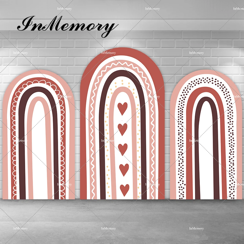 

Groovy Boho Rainbow Arch Backdrop Cover Chiara Wall Party Decoration Girls Newborn Baby Shower Birthday Party Backgrounds