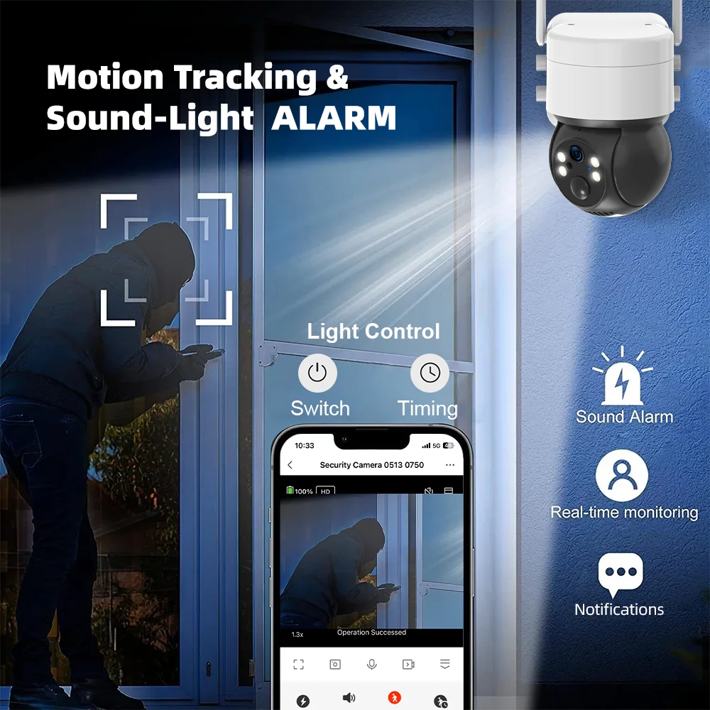 Tuya SmartLife 4G 3MP IP65 Waterproof Human Tracking Full Color Night Vision Surveillance Smart Security Solar CCTV IP Camera