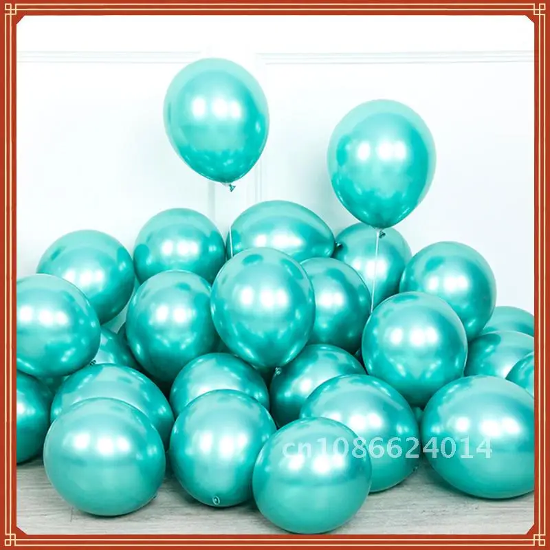 20pcs 12inch New Glossy Baby Pink Metal Pearl Latex Balloon Rose Gold Thick Chrome Metallic Globos Wedding Birthday Party Decor