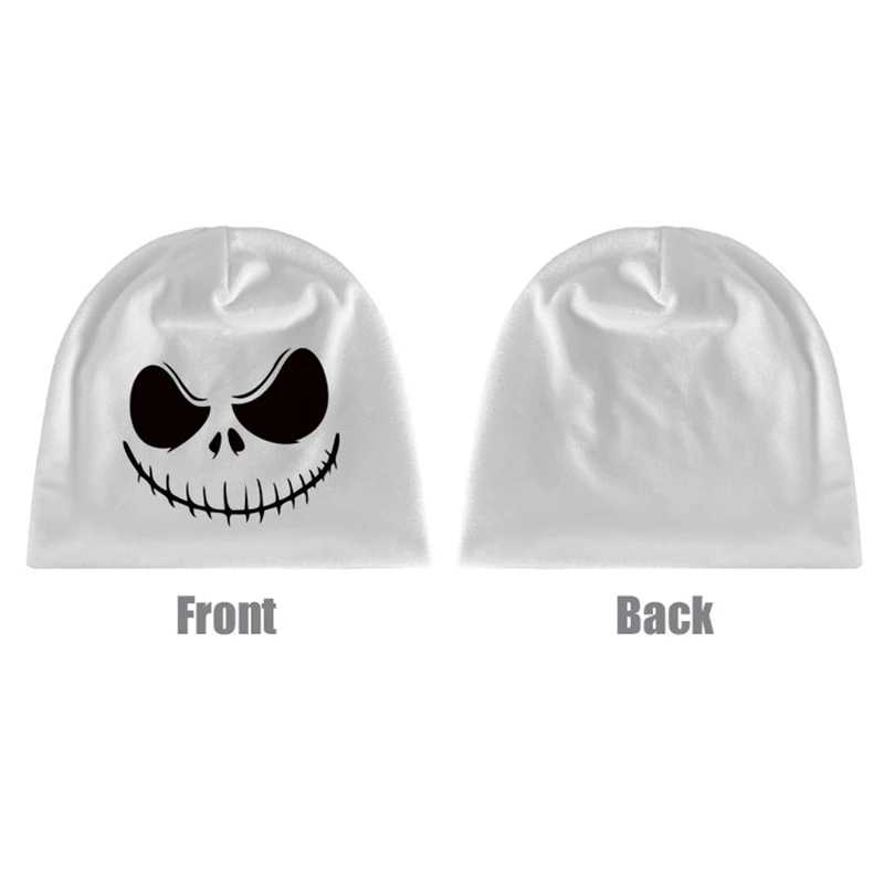 Disney Nightmare Before Christmas Jack Cotton Caps Print Pattern Beanies Elastic Hat Winter Warm Cool Hip Hop Boys Birthday Gift