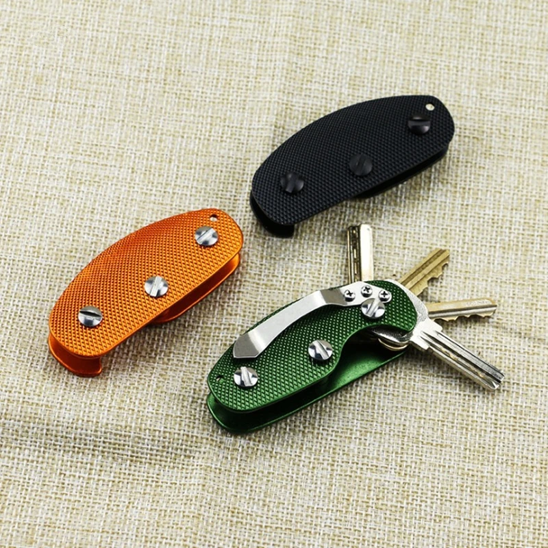 portable key bag tool porte carte aluminum alloy key clip chain storage holder for key purse men llavero monedero purse