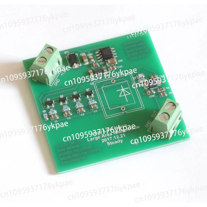 

Ultra low noise large area photodiode amplifier silicon photocell amplifier