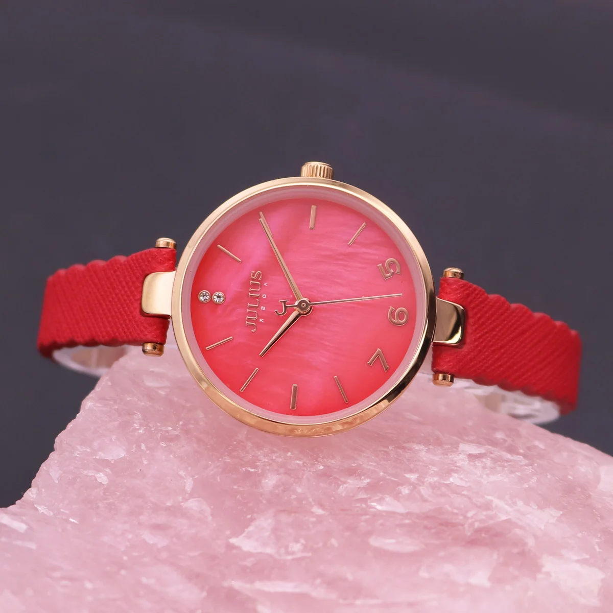 Mother-of-pearl Lady Women\'s Watch Japan Quartz Fine Fashion Hours Woman Simple Genuine Leather Girl\'s Birthday Gift Julius Box