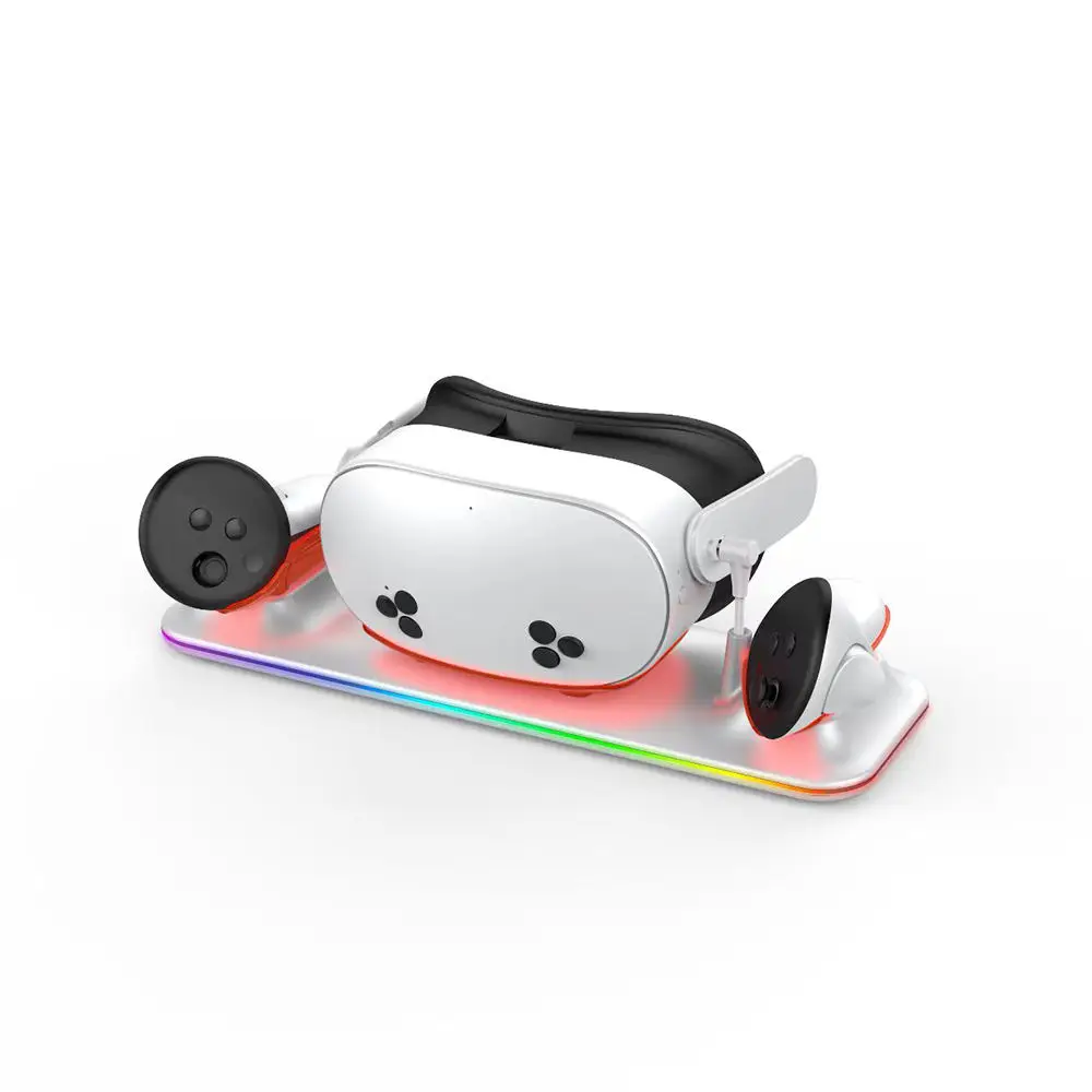 New RGB Light Wireless Fast Charging Stand for for 3S VR Headset 5pcs/lot