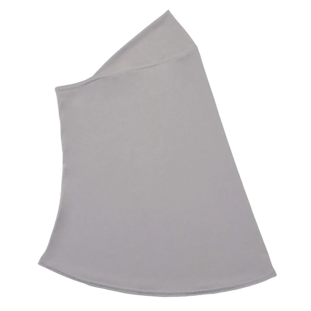 New Pull-On Hijab Cap Stretch Fabric Solid Slip-On Headscarf Sun Protection Elastic Fit Neck Cover Outdoor